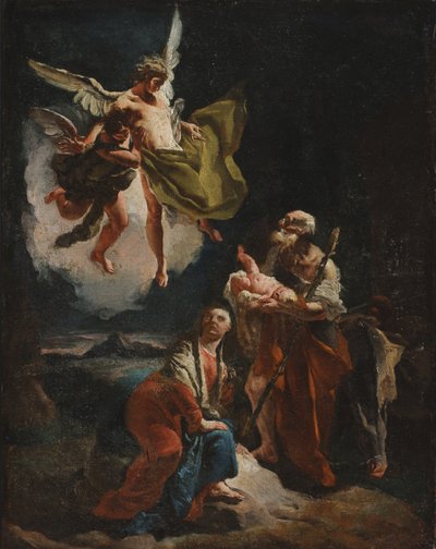 Die Rast auf der Flucht nach Ägypten, ca. 1720 von Giovanni Battista Tiepolo